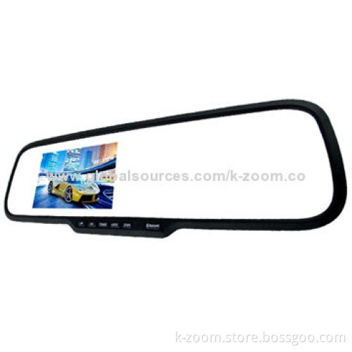 Rearview Mirror DVR with Full HD 1,080P, 2.7-inch Display, 1.3-megapixel, Bluetooth